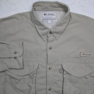 Columbia PFG Long Sleeve Button Down Shirt- Men's Large Performance Fishing Gear